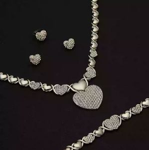 Diamond Big Heart Jewelry Sets